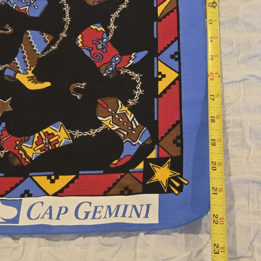 Western-Themed Scarf – Cowboy Boots & Stars – 21